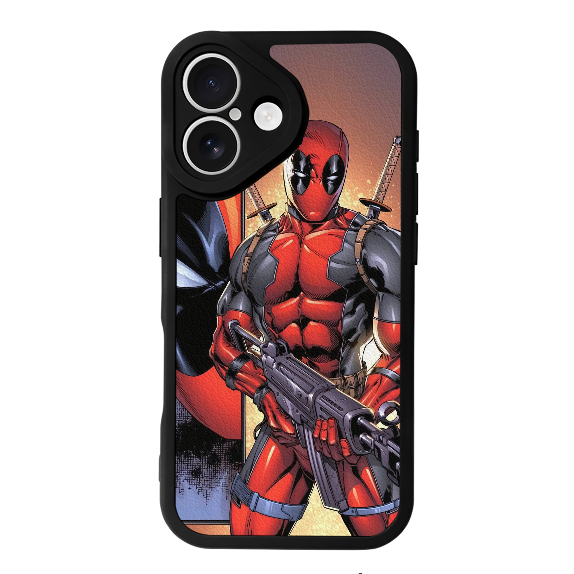 （画像用） Deadpool デッドプール 【iPhone 16シリーズ対応】シリコンスマホケース（レザー調） 材質：シリコン